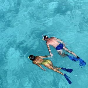 Couple snorkelling