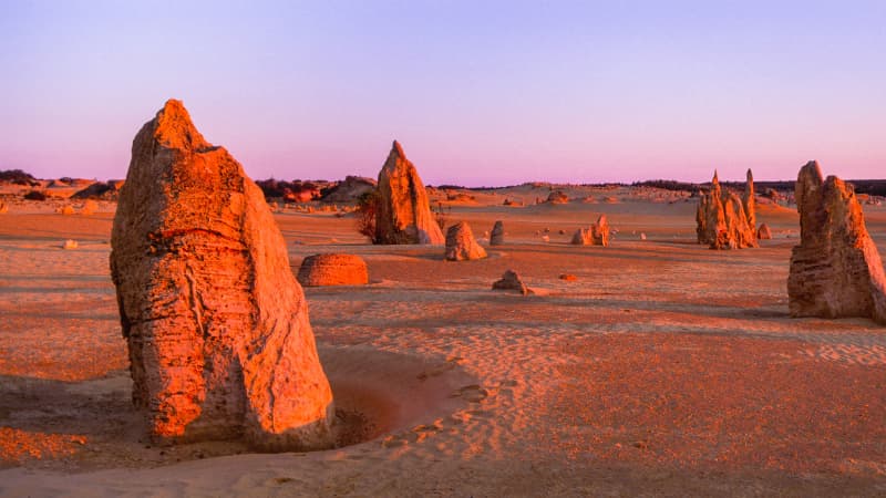 Pinnacles rise out of the desert near Cervantes
